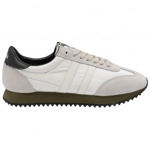Gola Classics Boston '78 Sneakers Hvide Khaki Sort Danmark | FRZM52714