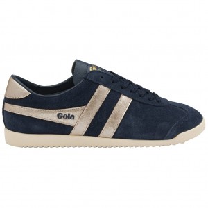 Gola Classics Bullet Flame Sneakers Mørkeblå Lyserød Guld Danmark | UPJQ49208