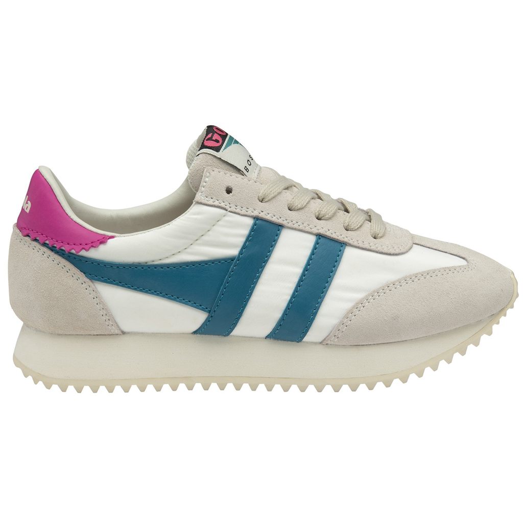 Gola Classics Boston '78 Sneakers Hvide Fuchsia Danmark | NDBT13059
