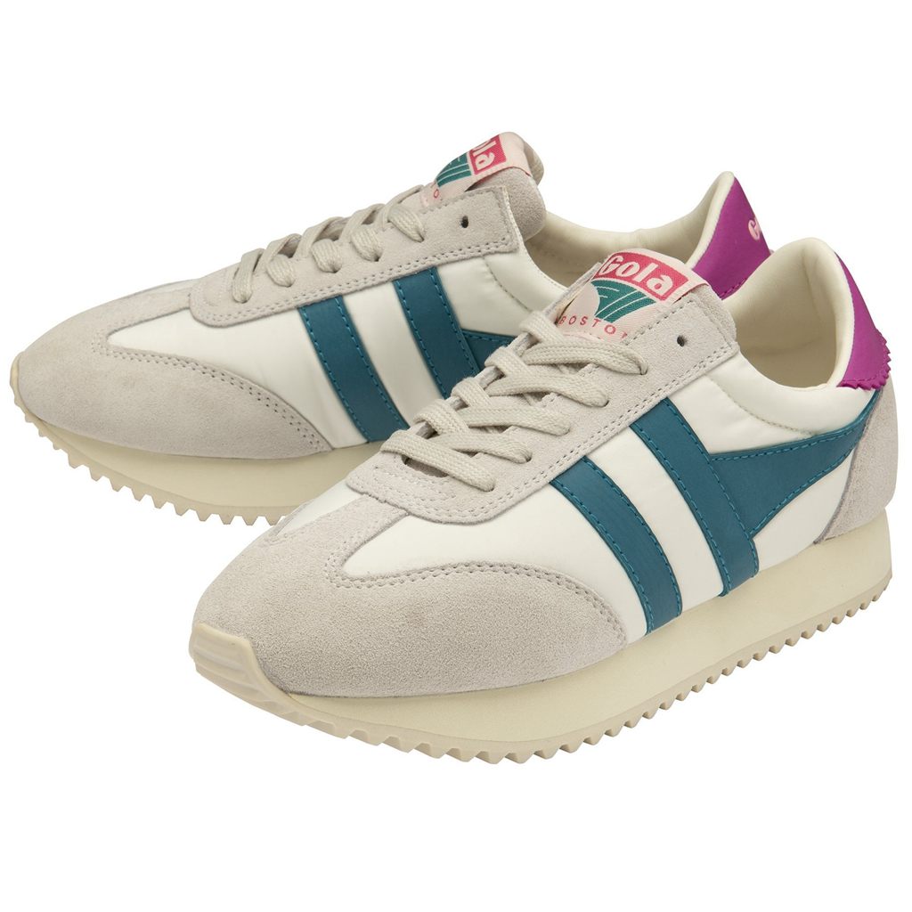 Gola Classics Boston '78 Sneakers Hvide Fuchsia Danmark | NDBT13059