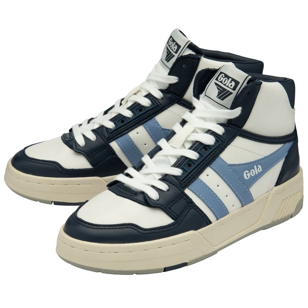 Gola Classics Challenge High Sneakers Hvide Mørkeblå Blå Danmark | PLDJ61972