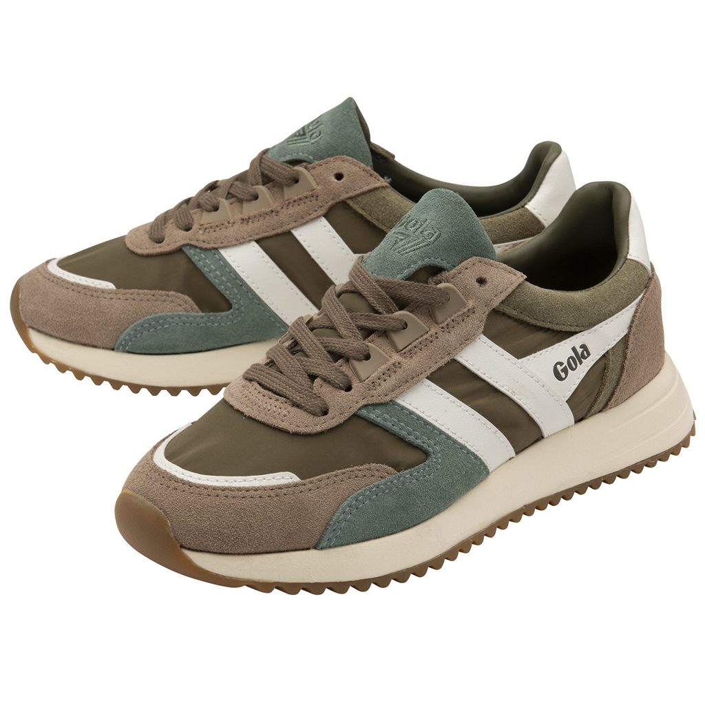 Gola Classics Chicago Sneakers Khaki Hvide Danmark | BDCS78542