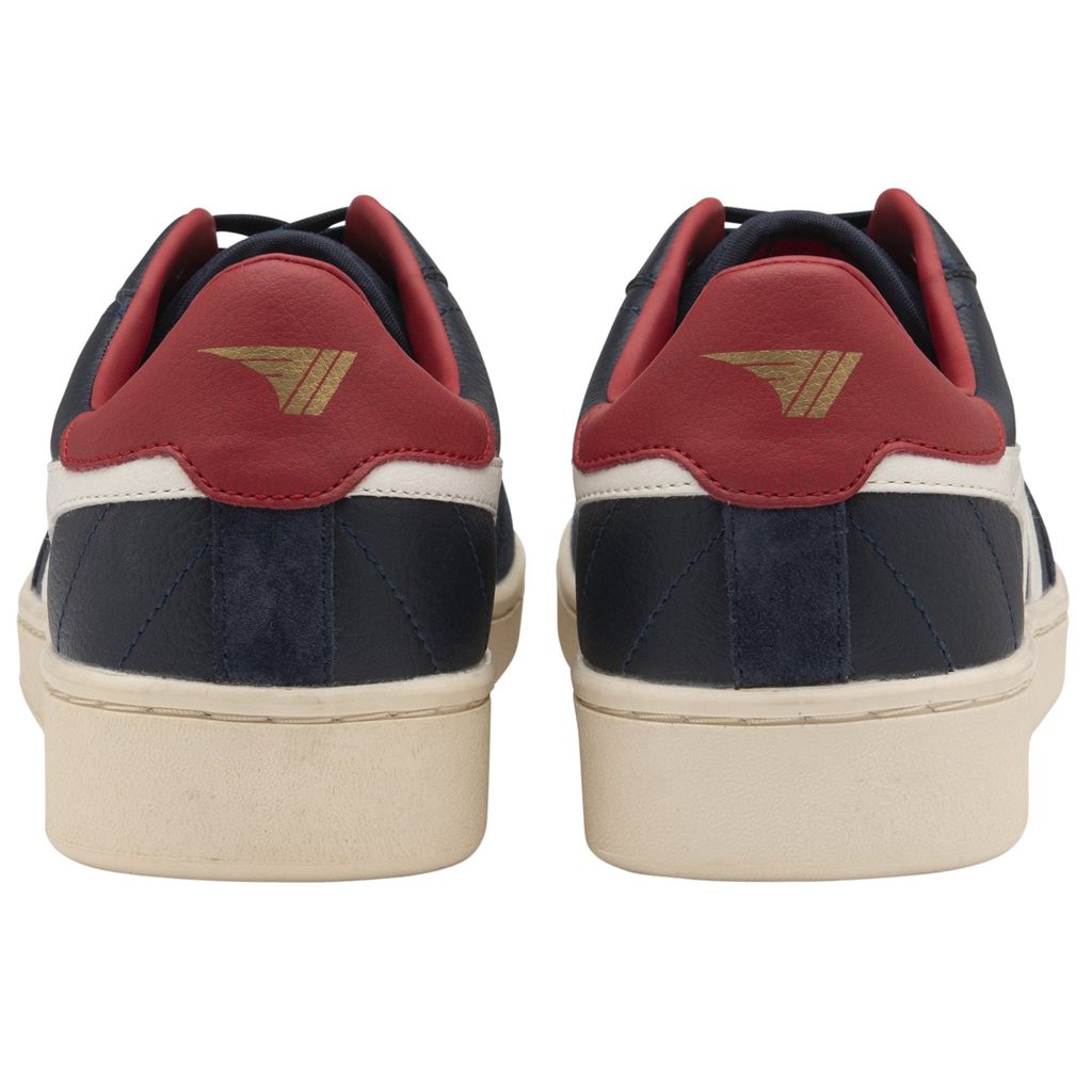 Gola Classics Contact Leather Sneakers Mørkeblå Hvide Dyb Rød Danmark | RIAV17439