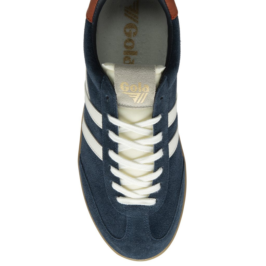 Gola Classics Cyclone Sneakers Mørkeblå Hvide Orange Danmark | RWZS09235