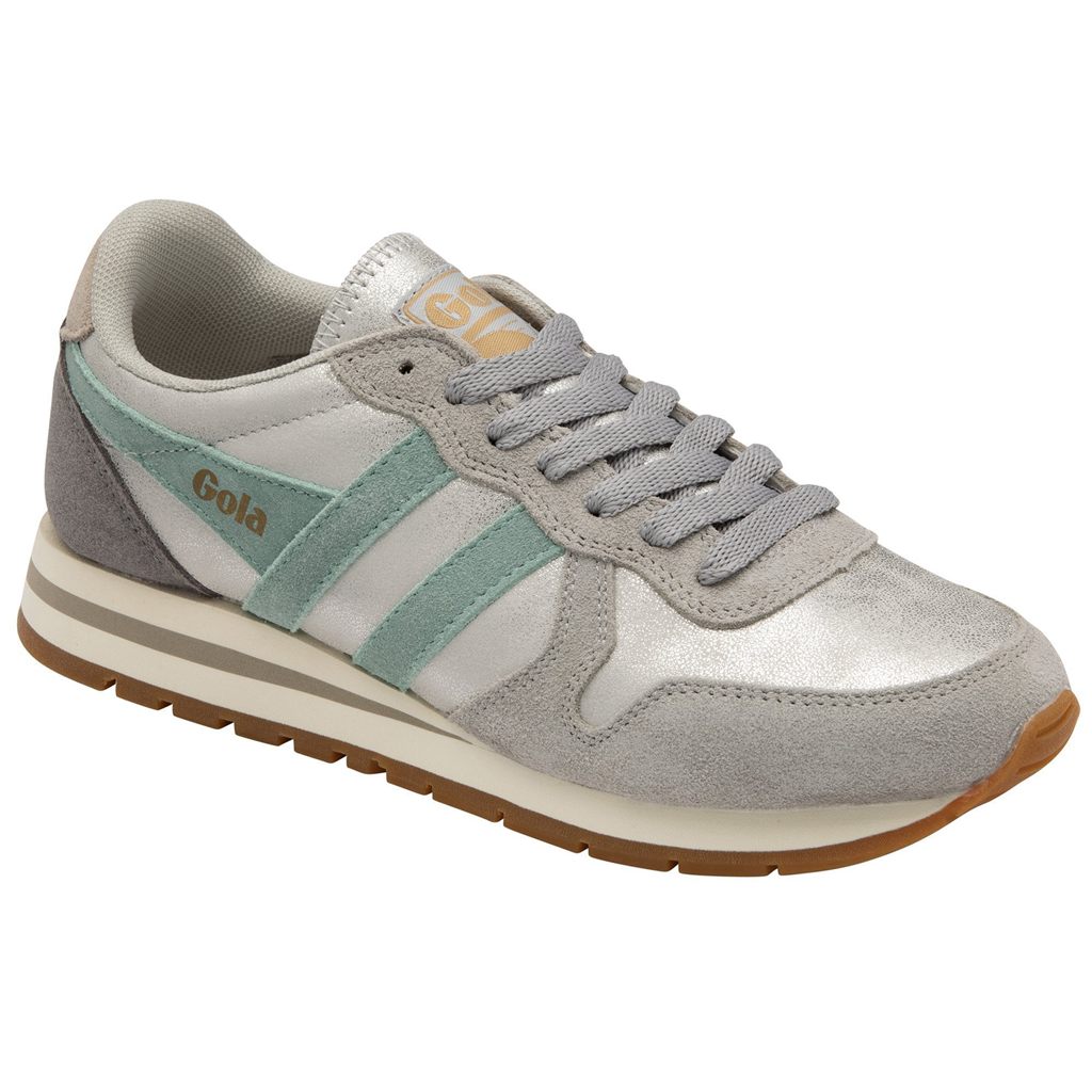 Gola Classics Daytona Blaze Sneakers Sølv Grøn Grå Danmark | QRHG30165