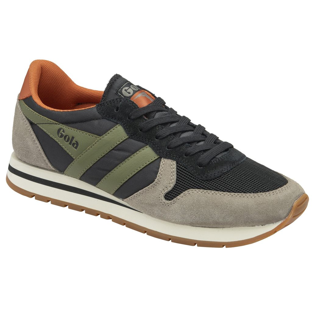 Gola Classics Daytona Sneakers Sort Khaki Danmark | SIQA64175