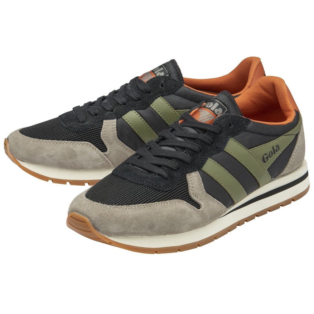 Gola Classics Daytona Sneakers Sort Khaki Danmark | SIQA64175