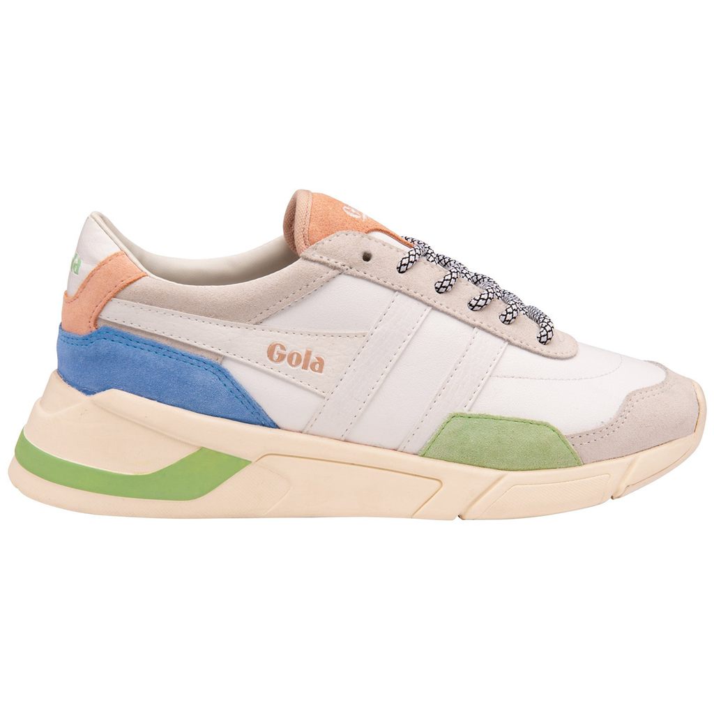 Gola Classics Eclipse Trident Sneakers Hvide Grøn Blå Danmark | YWAQ10352