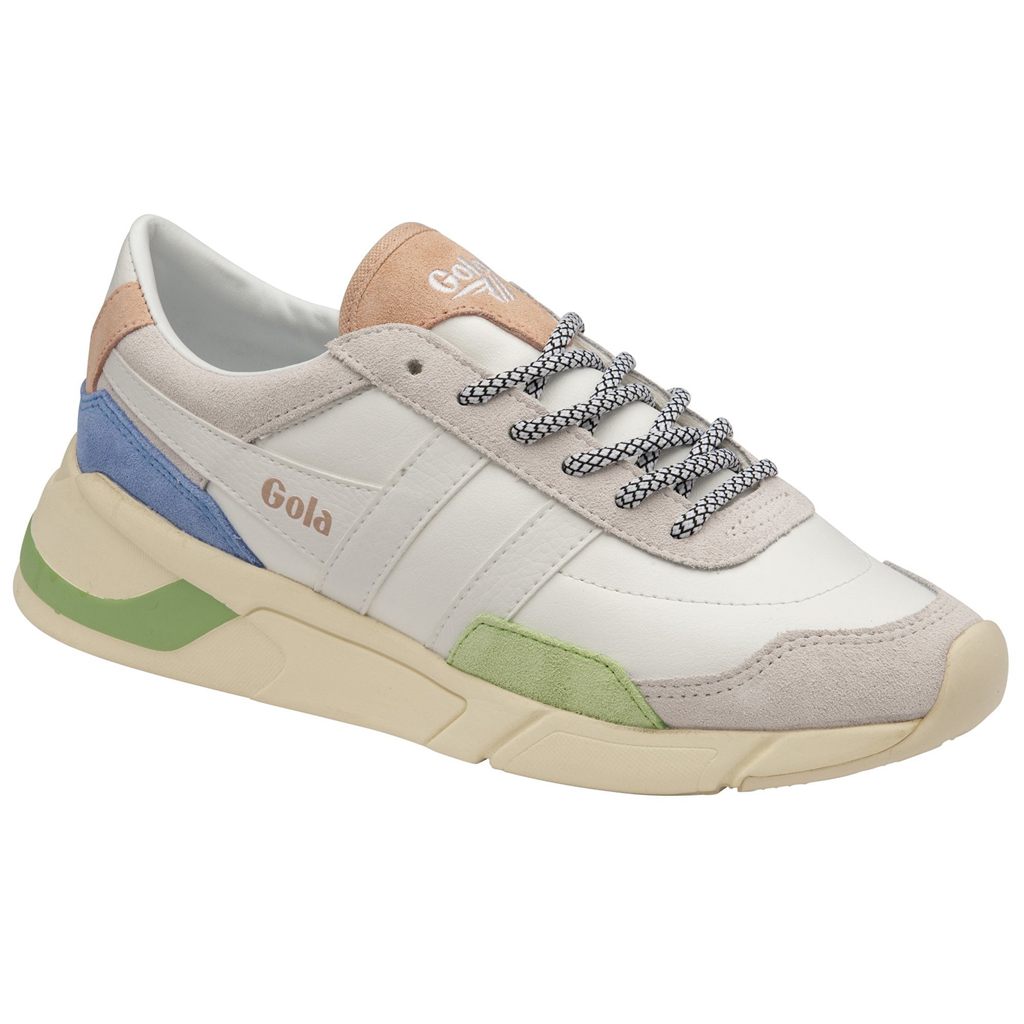 Gola Classics Eclipse Trident Sneakers Hvide Grøn Blå Danmark | YWAQ10352