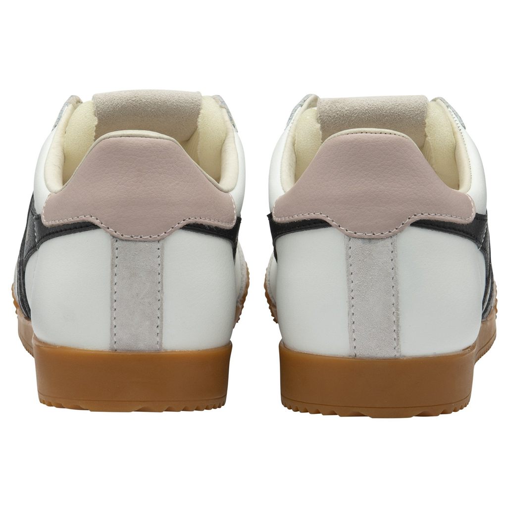 Gola Classics Elan Leather Sneakers Hvide Sort Lyserød Danmark | CNBM74201