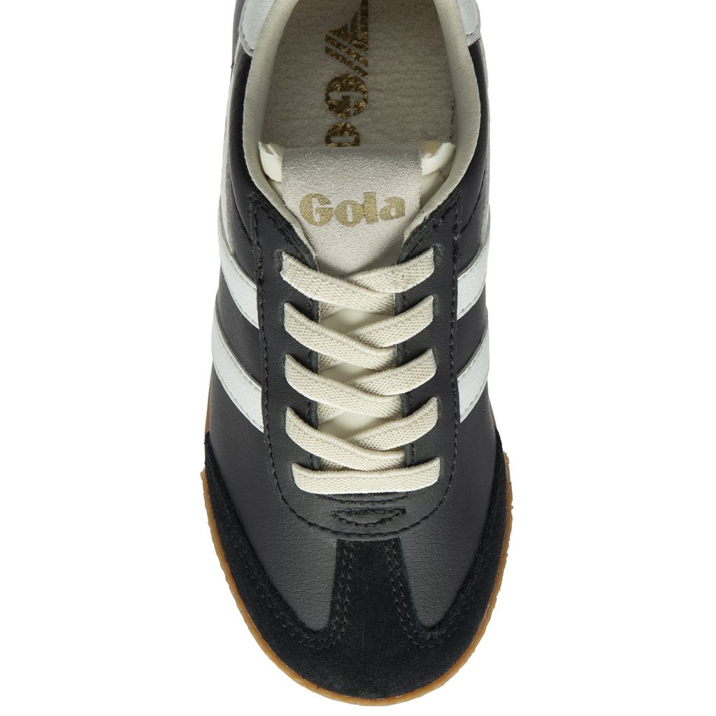 Gola Classics Elan Leather Sneakers Sort Hvide Danmark | VXBG39475
