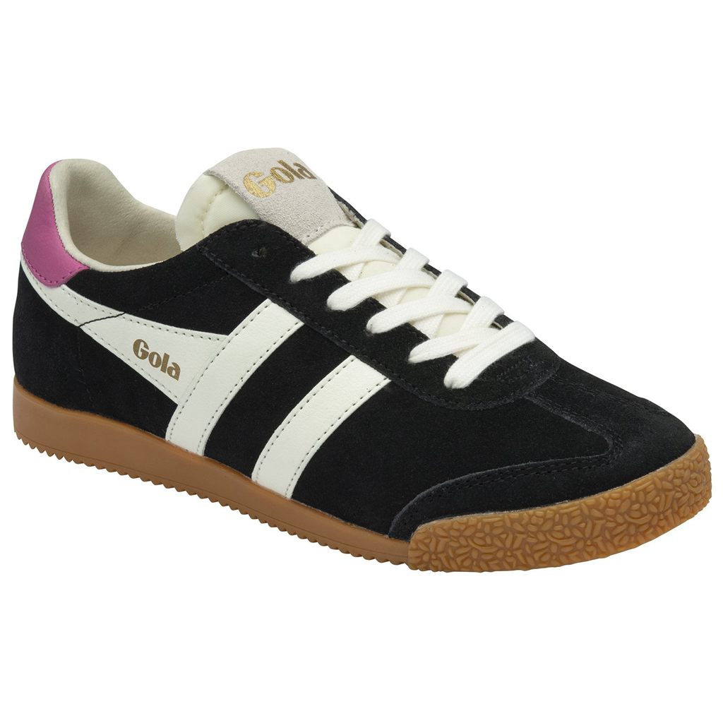 Gola Classics Elan Sneakers Sort Hvide Fuchsia Danmark | IQUT79084