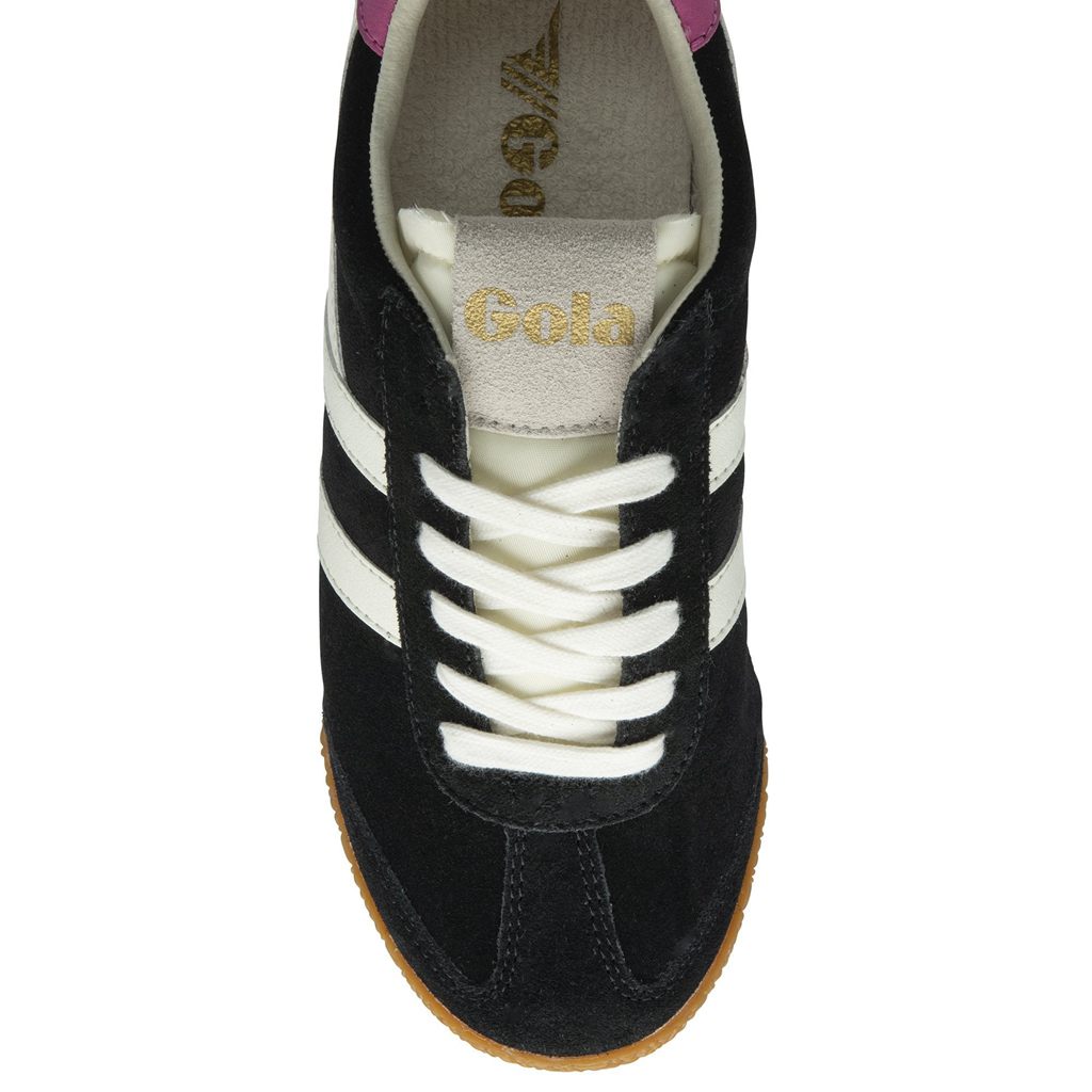 Gola Classics Elan Sneakers Sort Hvide Fuchsia Danmark | IQUT79084