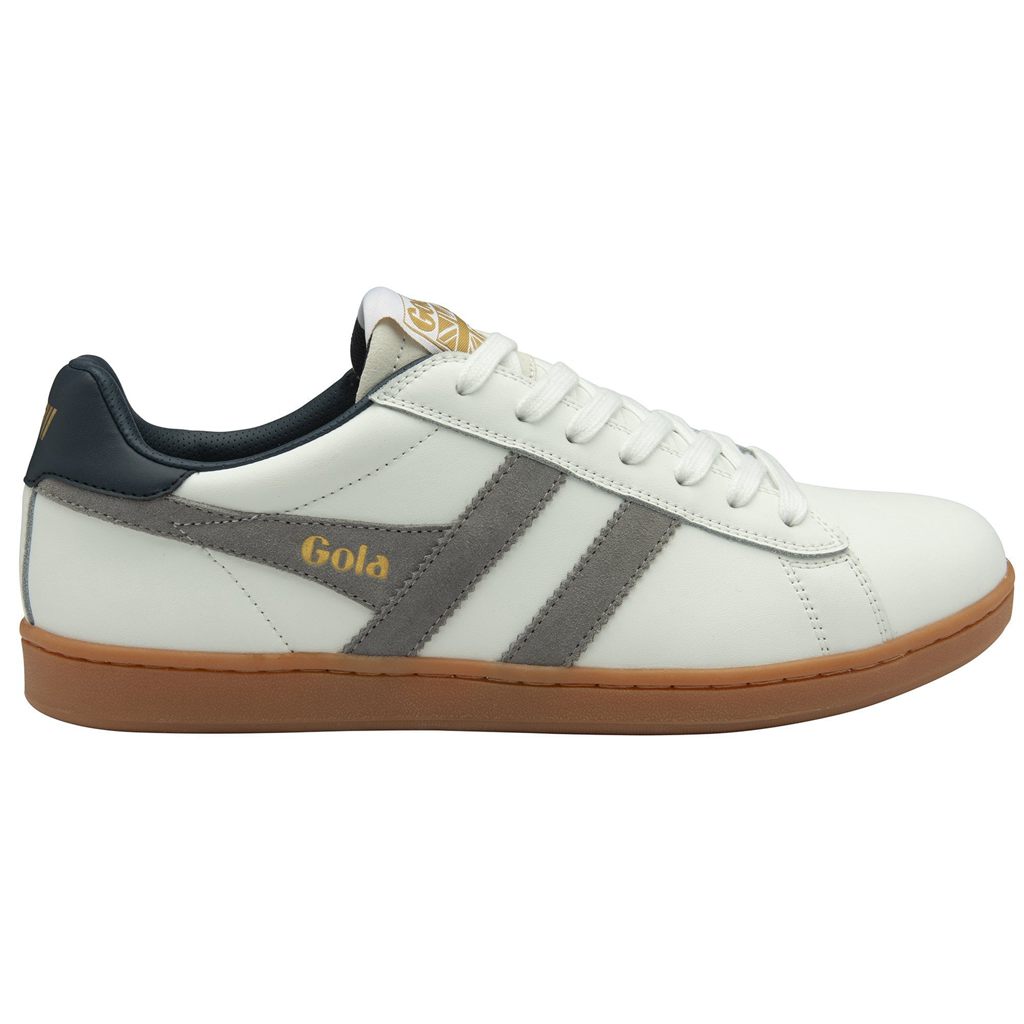 Gola Classics Equipe II Leather Sneakers Hvide Mørkeblå Danmark | TEKG70495