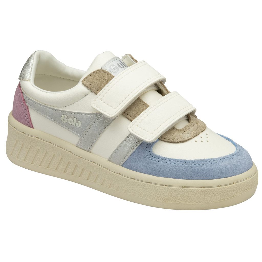 Gola Classics Grandslam Quadrant Strap Sneakers Hvide Sølv Danmark | IOFS64015