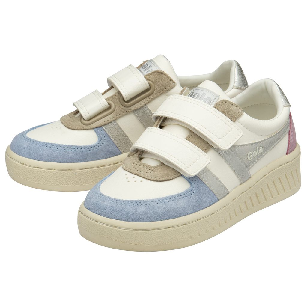 Gola Classics Grandslam Quadrant Strap Sneakers Hvide Sølv Danmark | IOFS64015