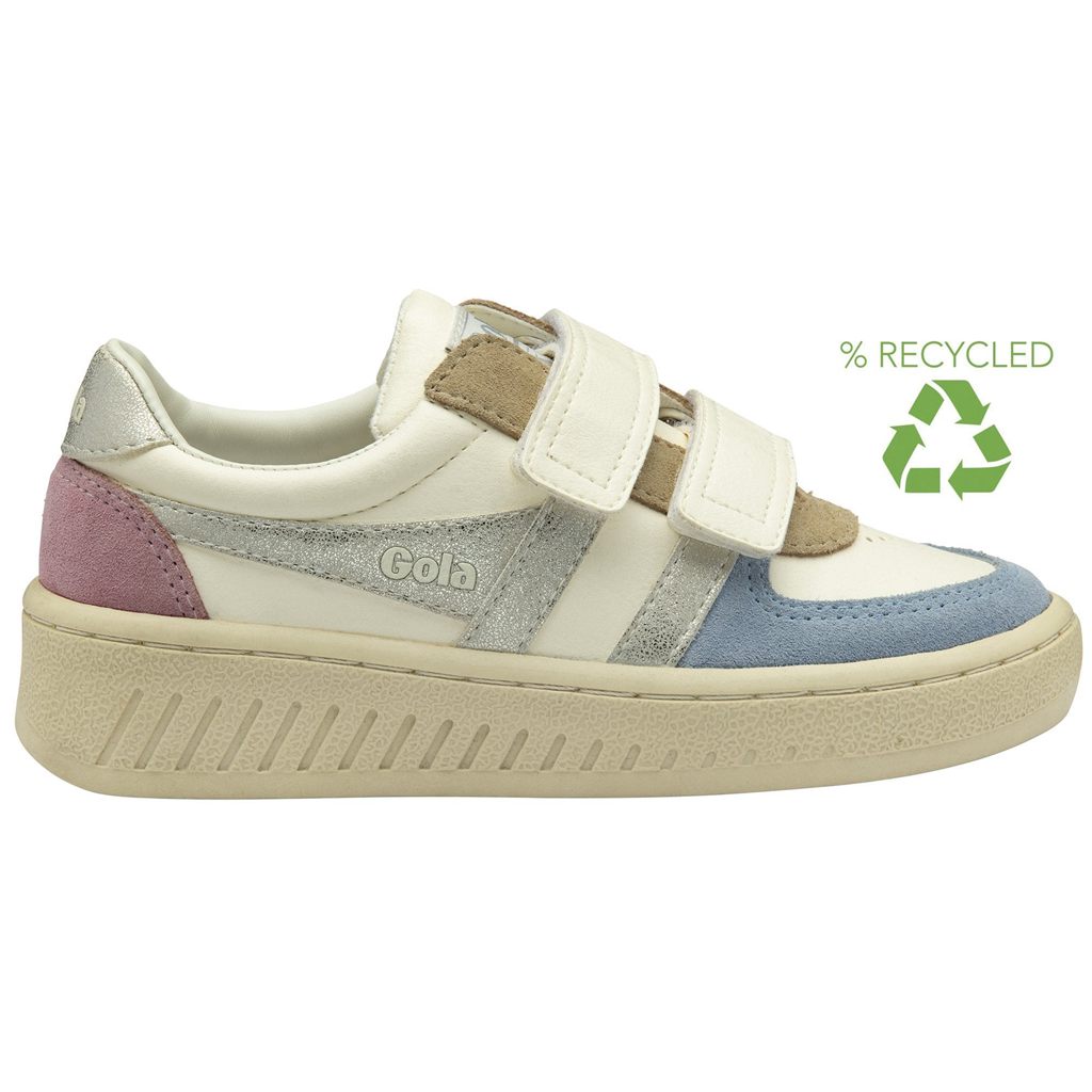 Gola Classics Grandslam Quadrant Strap Sneakers Hvide Sølv Danmark | IOFS64015