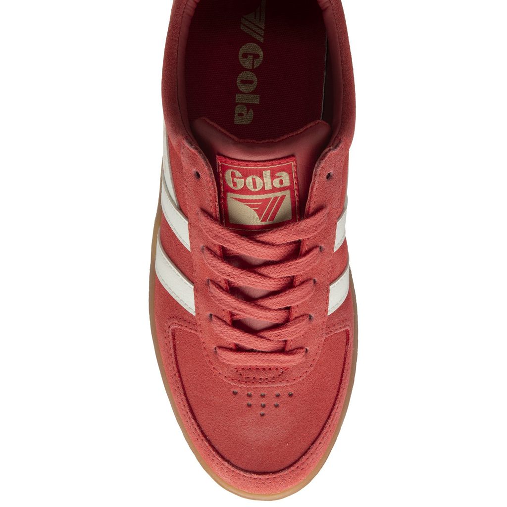 Gola Classics Grandslam Suede Sneakers Koral Hvide Danmark | IZJO28543