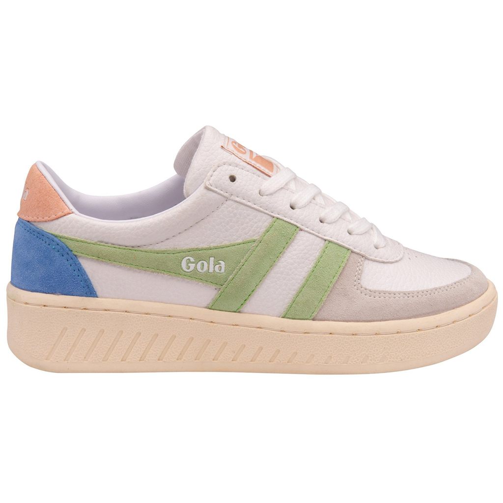 Gola Classics Grandslam Trident Sneakers Hvide Grøn Lyserød Danmark | FRKA41930
