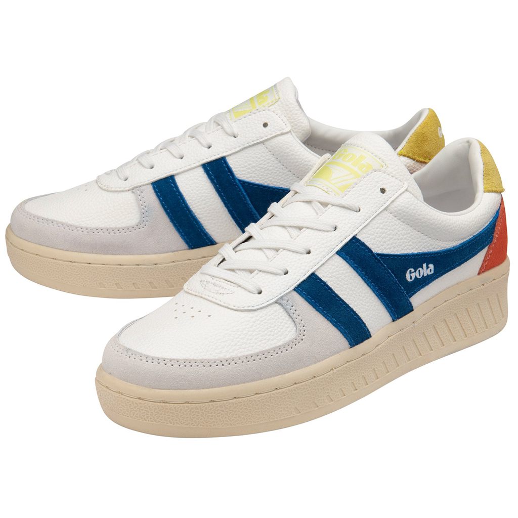 Gola Classics Grandslam Trident Sneakers Hvide Blå Danmark | RTWL78516