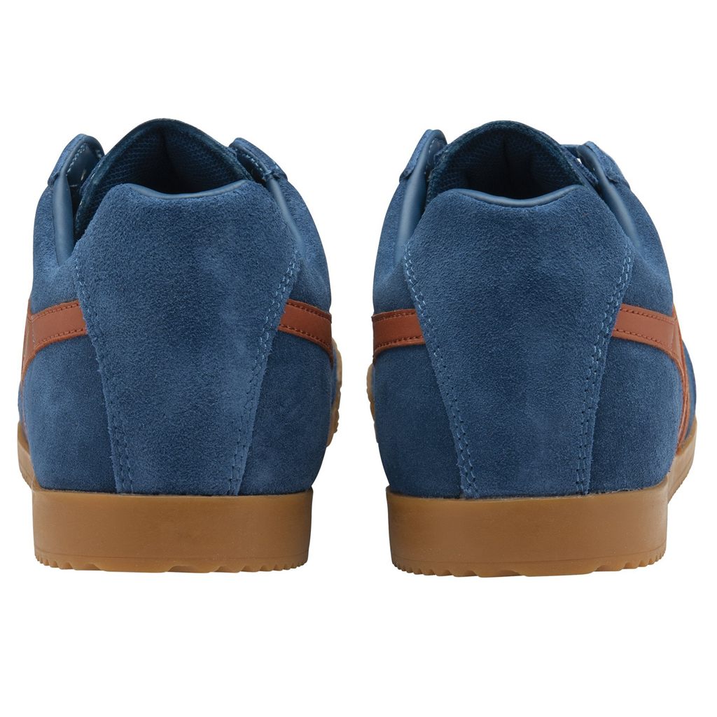Gola Classics Harrier Suede Sneakers Blå Orange Danmark | TVYN72406