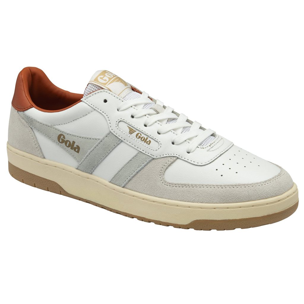 Gola Classics Hawk Sneakers Hvide Orange Danmark | OVQT52981