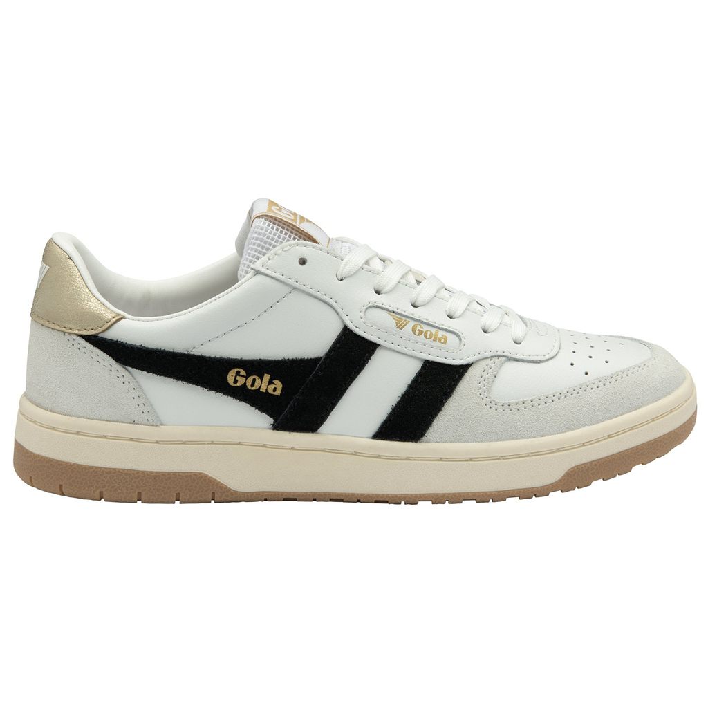 Gola Classics Hawk Sneakers Hvide Sort Guld Danmark | KGEL54196