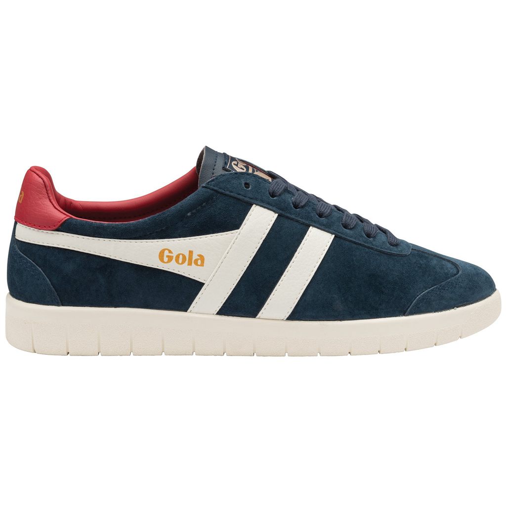 Gola Classics Hurricane Suede Sneakers Mørkeblå Hvide Dyb Rød Danmark | BAUH97614