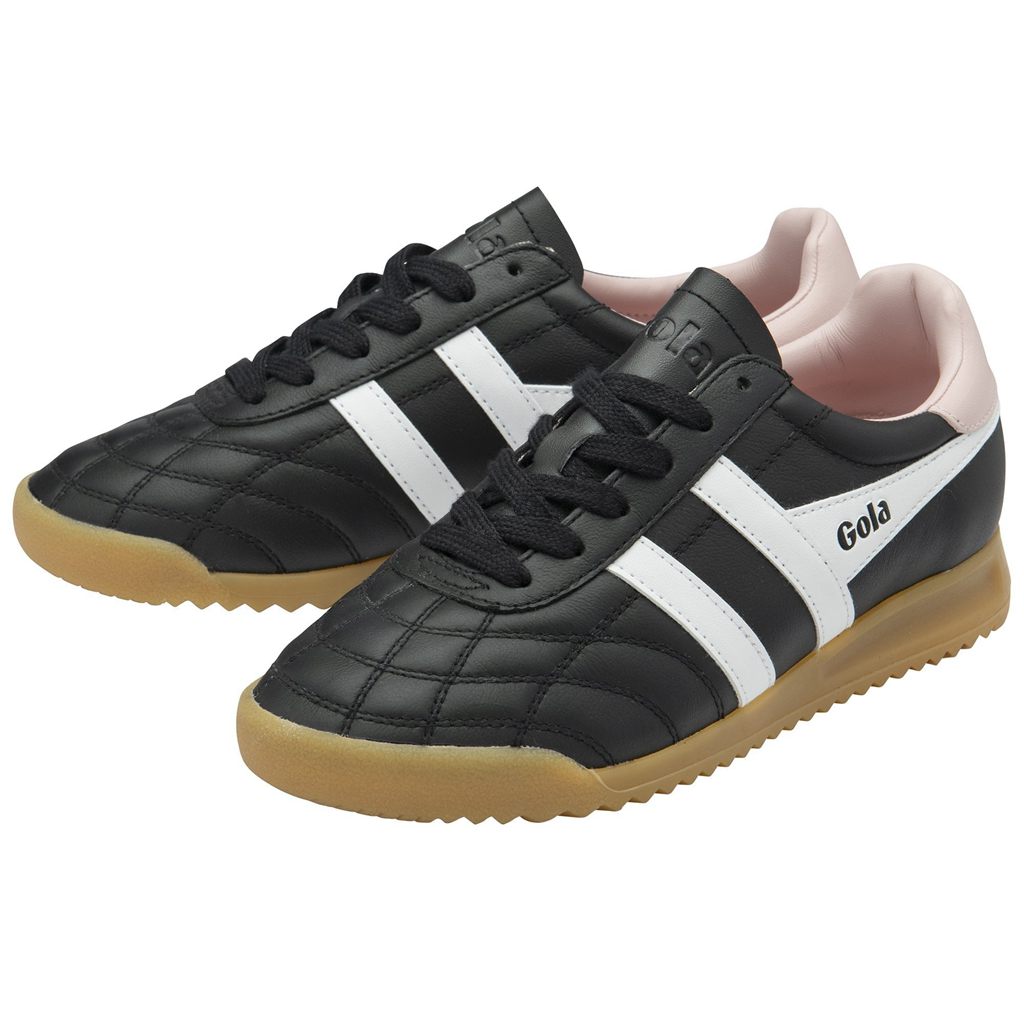 Gola Classics Stadium Sneakers Sort Hvide Lyserød Danmark | KSEG14276