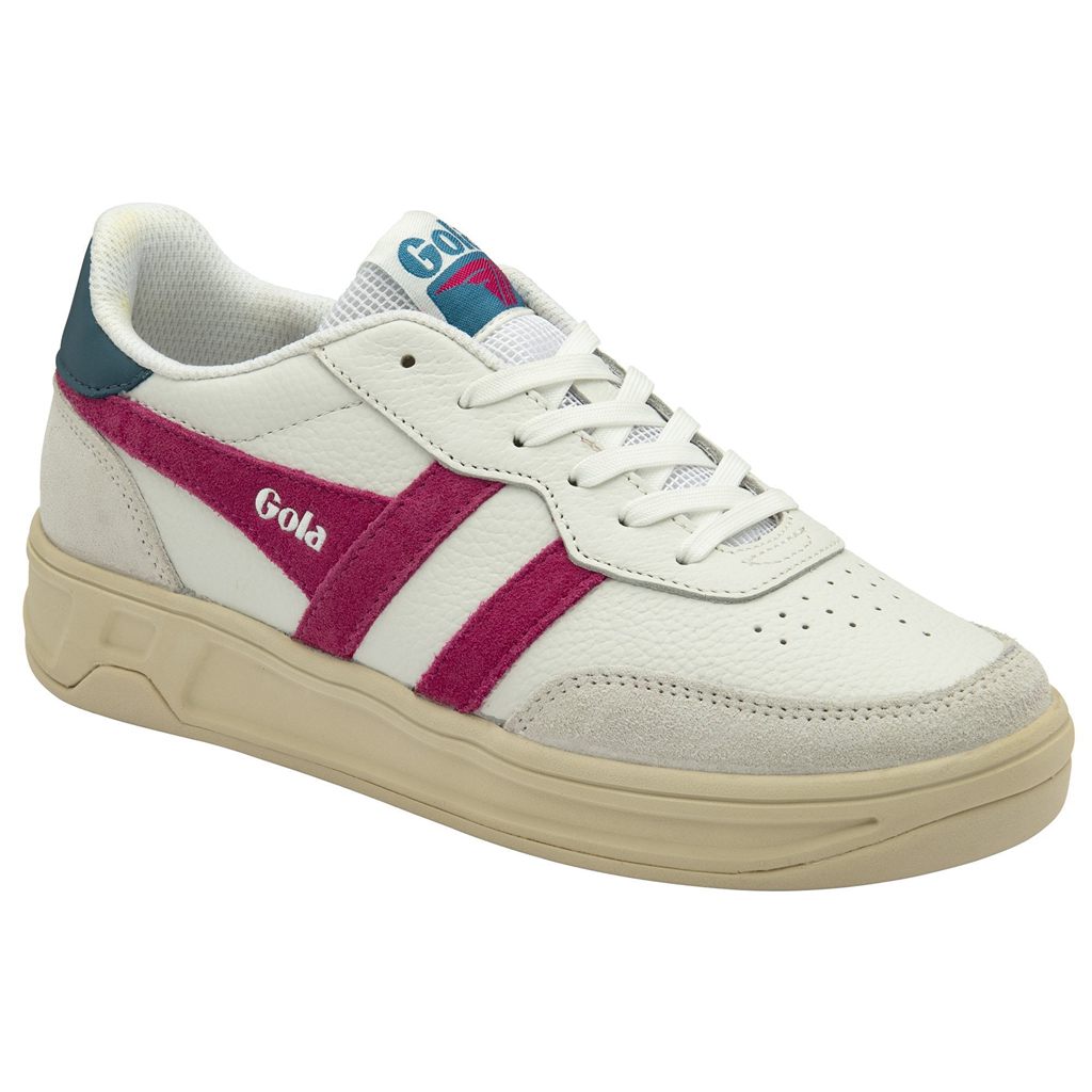 Gola Classics Topspin Sneakers Hvide Fuchsia Påfugl Danmark | WZHX08613