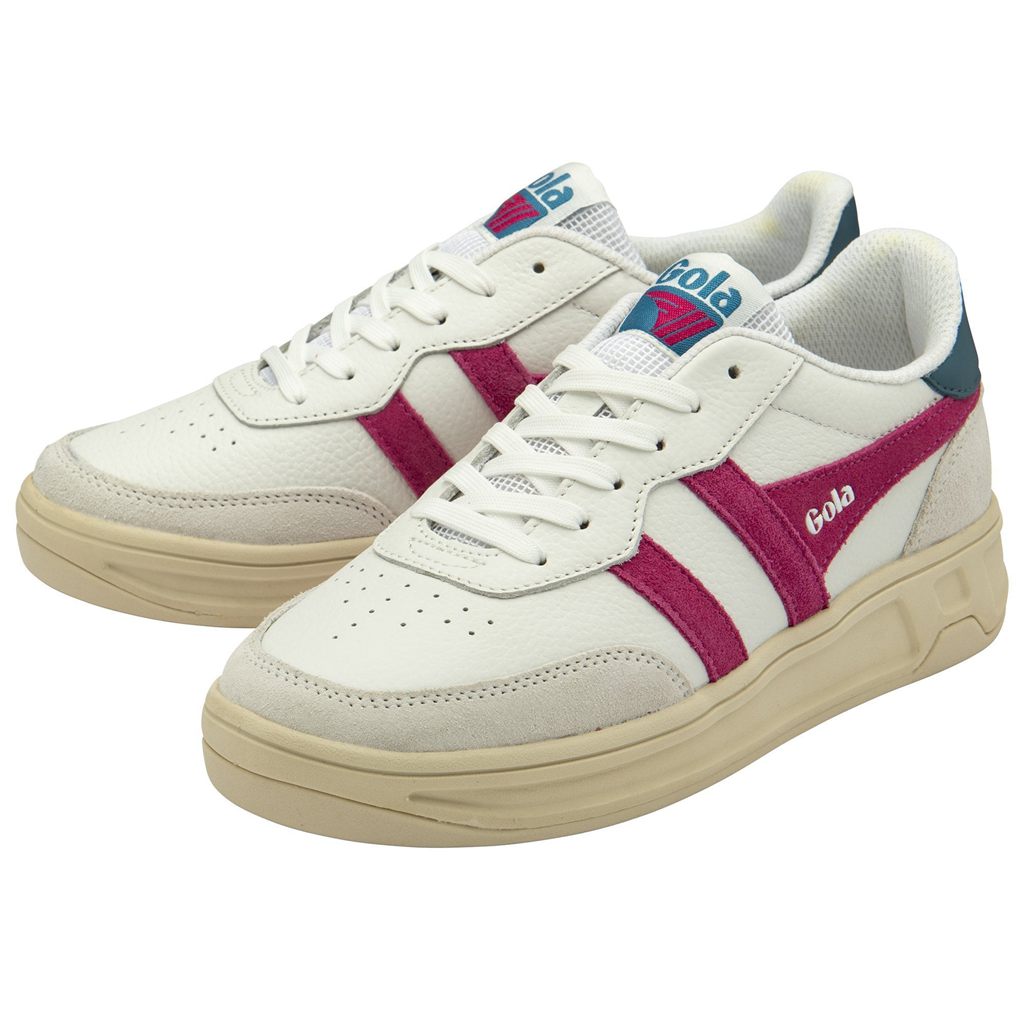 Gola Classics Topspin Sneakers Hvide Fuchsia Påfugl Danmark | WZHX08613