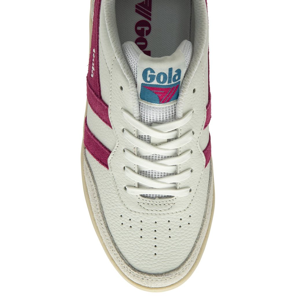 Gola Classics Topspin Sneakers Hvide Fuchsia Påfugl Danmark | WZHX08613
