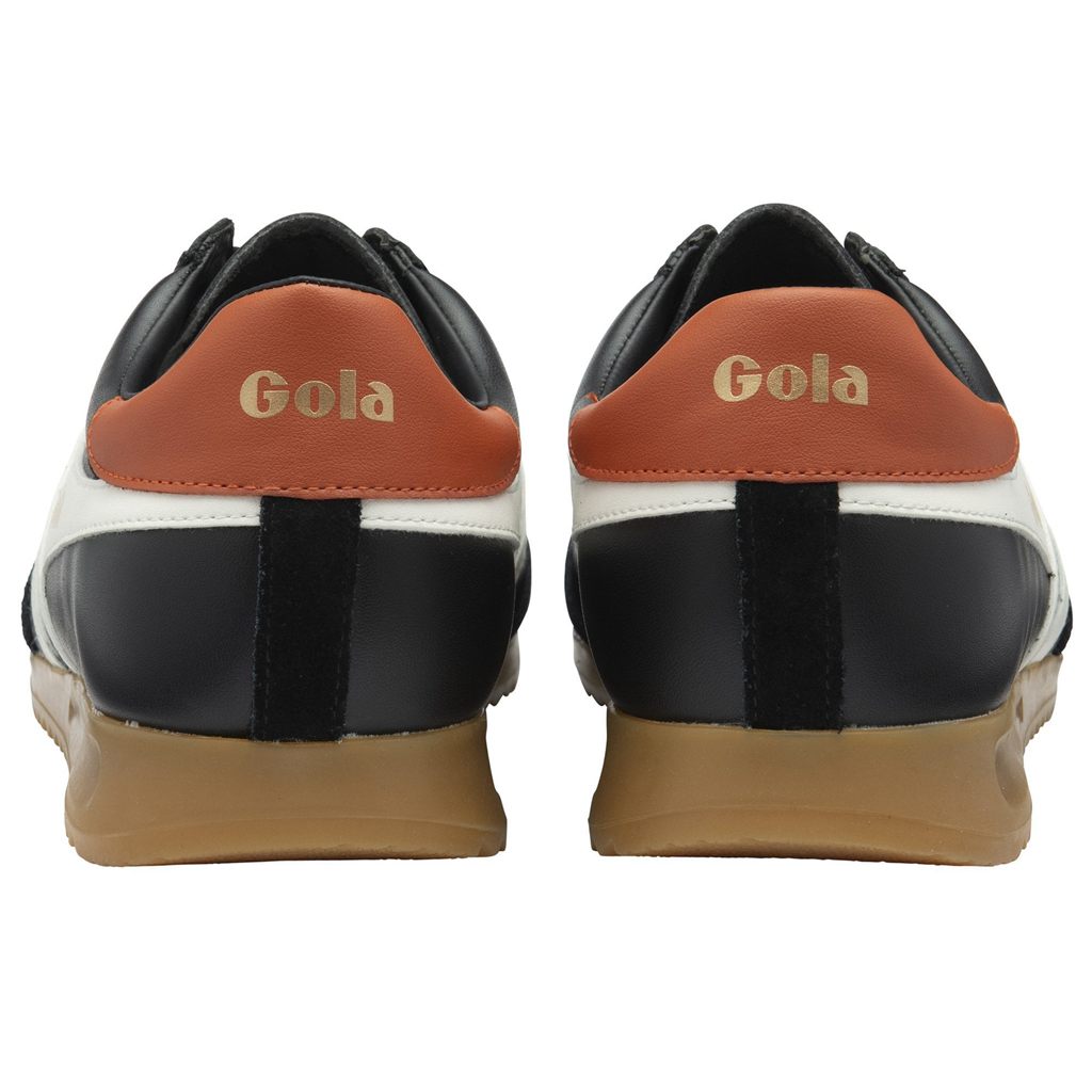 Gola Classics Torpedo Leather Sneakers Sort Hvide Orange Danmark | TZUO25376