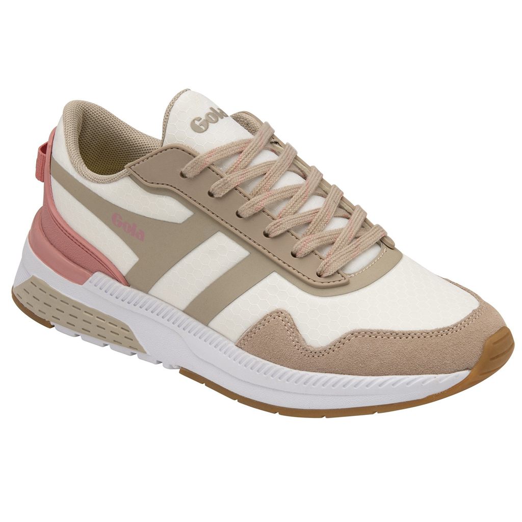 Gola Performance Atomics Sneakers Hvide Grå Lyserød Danmark | BXUP81256