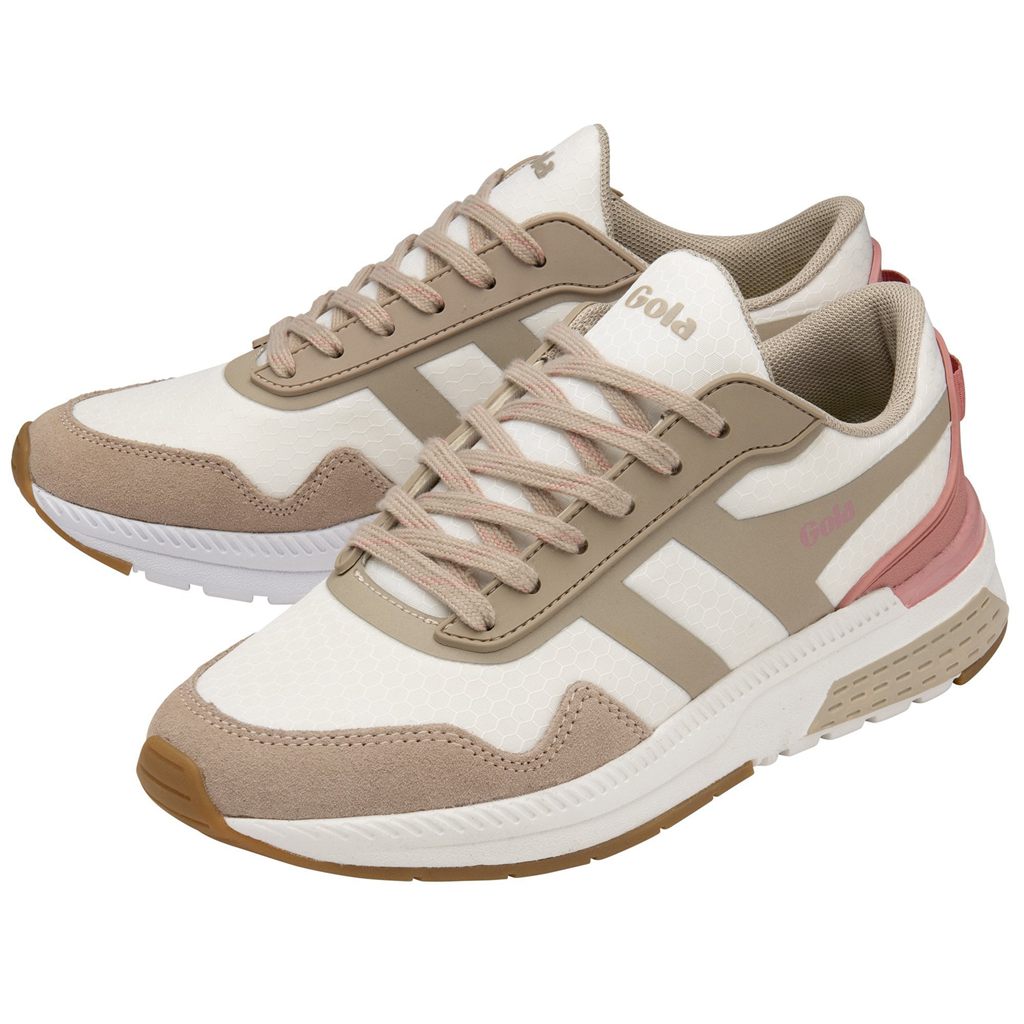 Gola Performance Atomics Sneakers Hvide Grå Lyserød Danmark | BXUP81256