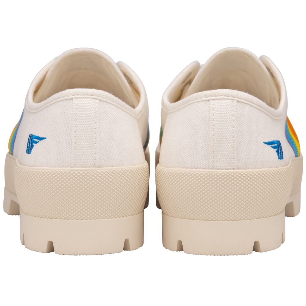 Gola Vegan Classics Coaster Peak Rainbow Shoes Hvide Danmark | CNLK79013
