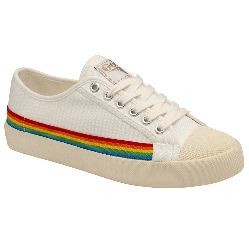 Gola Vegan Classics Coaster Rainbow Drop Shoes Hvide Danmark | KLER26938
