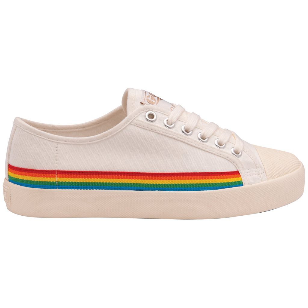 Gola Vegan Classics Coaster Rainbow Drop Shoes Hvide Danmark | KLER26938