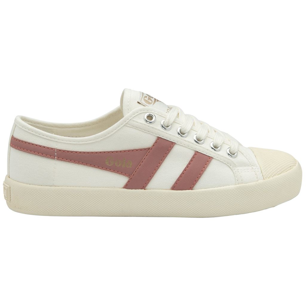Gola Vegan Classics Coaster Shoes Hvide Koral Lyserød Danmark | QVBA67305