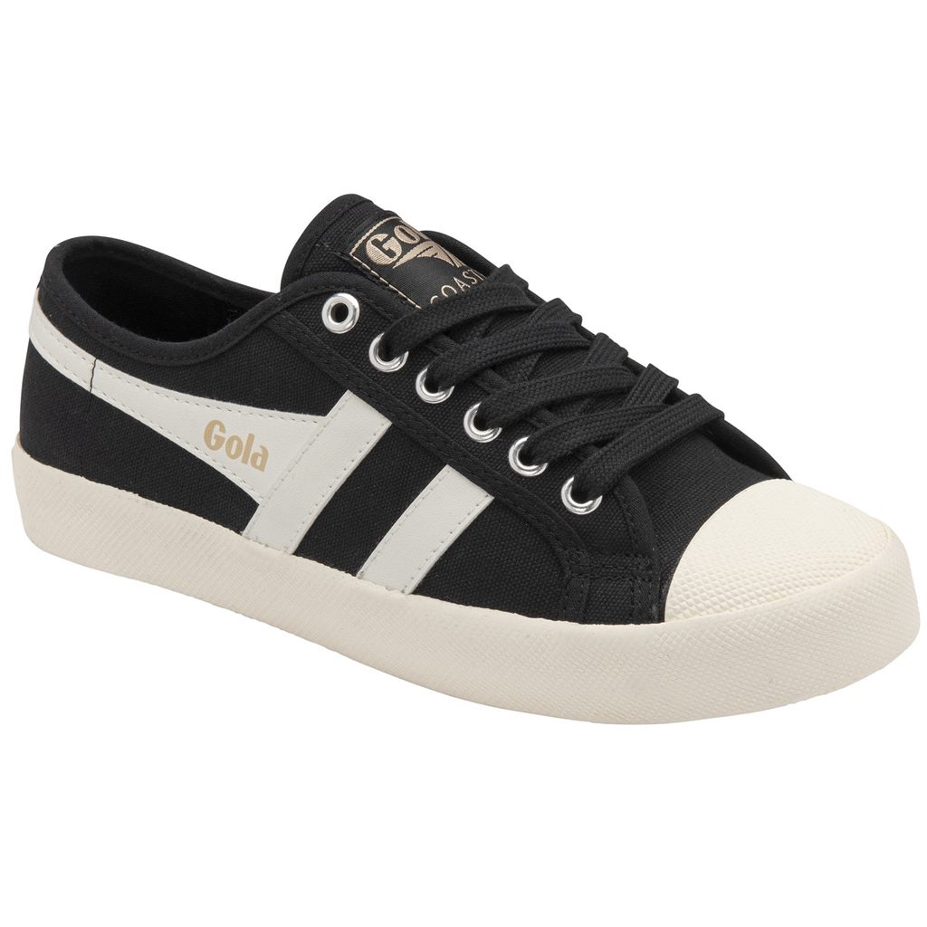 Gola Vegan Classics Coaster Shoes Sort Hvide Guld Danmark | BCAV80612