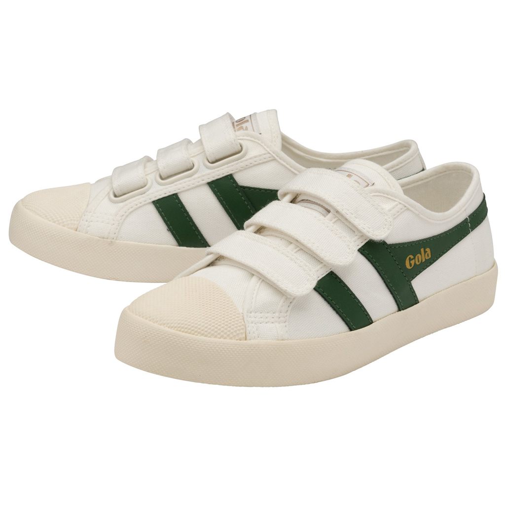 Gola Vegan Classics Coaster Strap Sneakers Hvide Mørkegrøn Danmark | TEKV06849