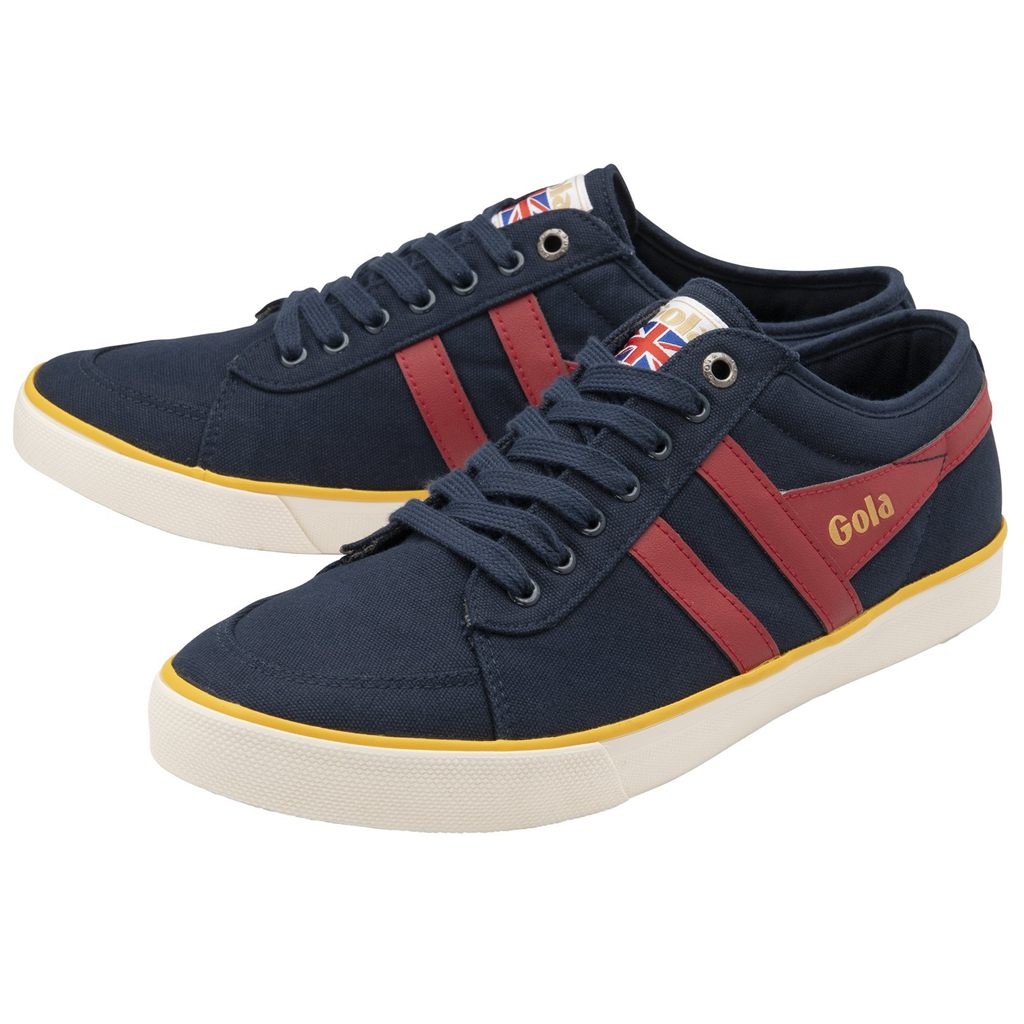 Gola Vegan Classics Comet Plimsoll Sneakers Mørkeblå Dyb Rød Danmark | IRPA38759
