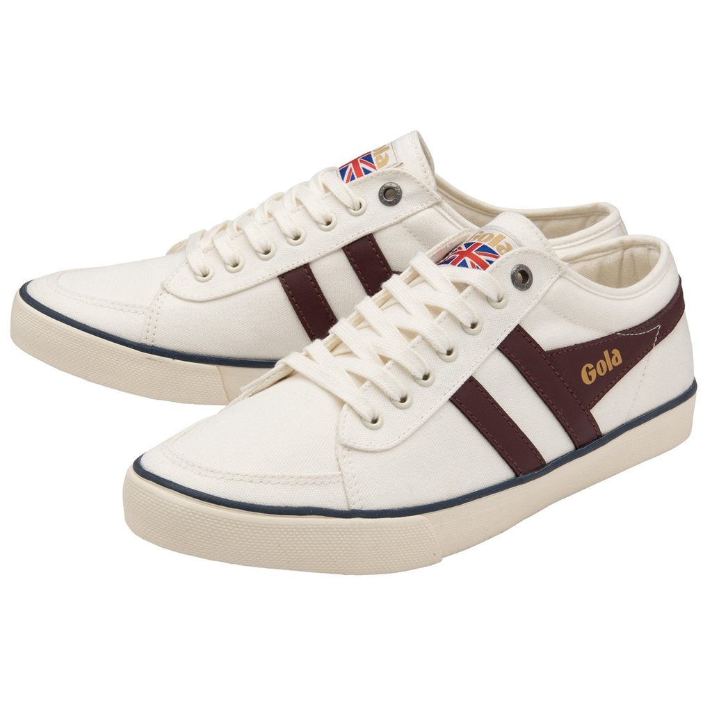 Gola Vegan Classics Comet Plimsoll Sneakers Hvide Bordeaux Mørkeblå Danmark | ZVMW79302