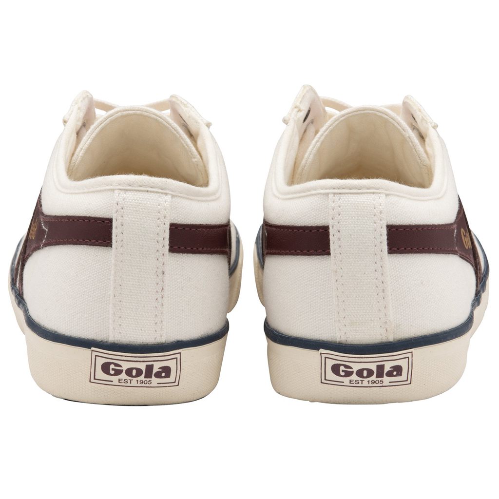 Gola Vegan Classics Comet Plimsoll Sneakers Hvide Bordeaux Mørkeblå Danmark | ZVMW79302