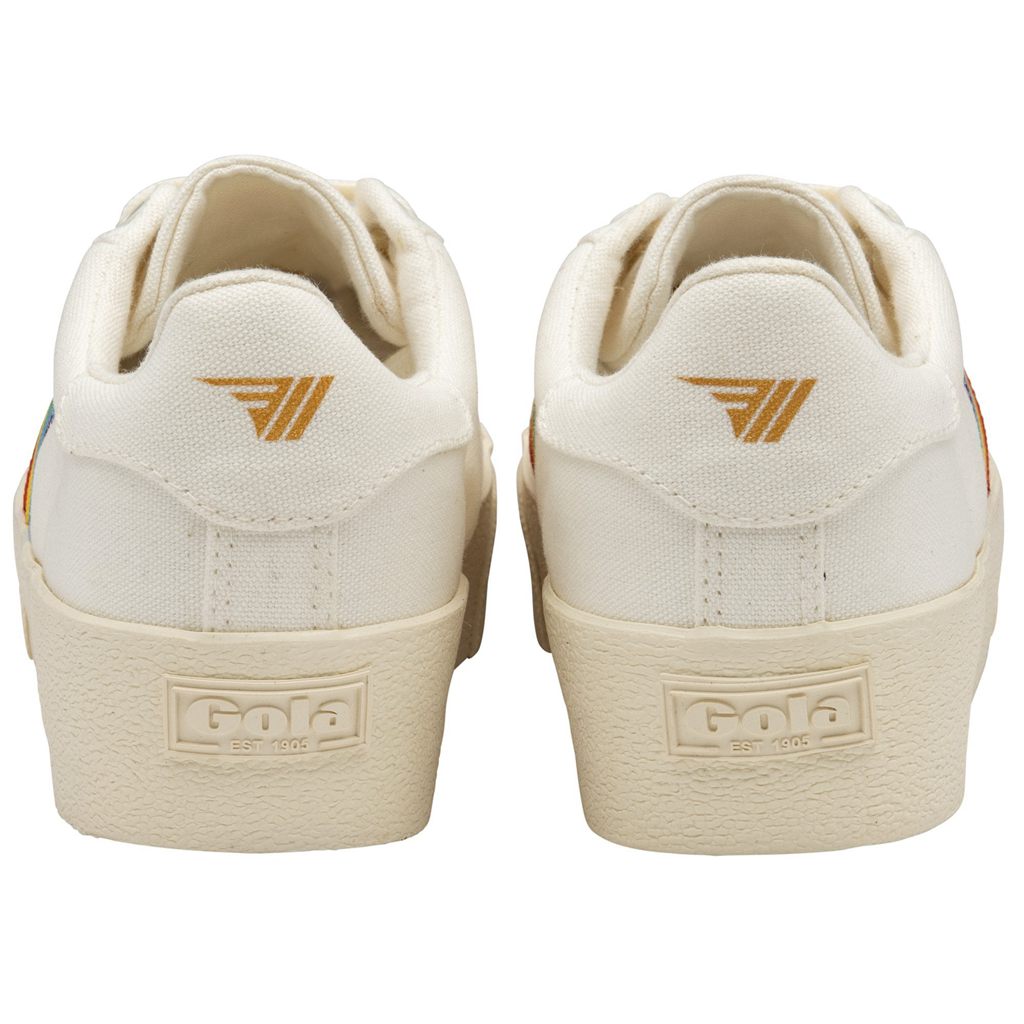 Gola Vegan Classics Orchid Platform Rainbow Shoes Hvide Danmark | ABLW53694