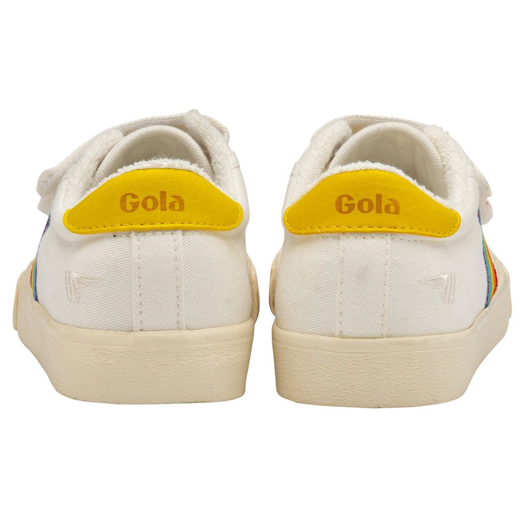 Gola Vegan Classics Tennis Mark Cox Rainbow Strap Shoes Hvide Danmark | RJCY69713
