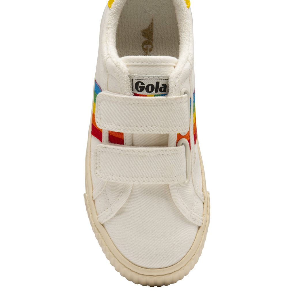 Gola Vegan Classics Tennis Mark Cox Rainbow Strap Shoes Hvide Danmark | RJCY69713